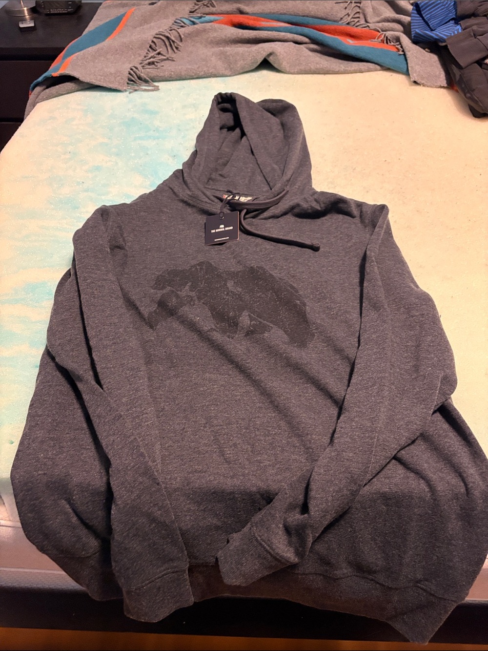 The Normal Brand Charcoal Hooded Pullover Sweatshirt